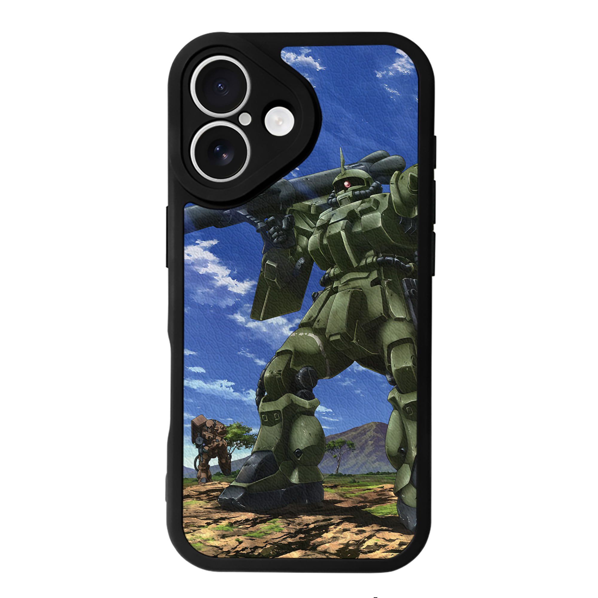 （画像用） 機動戦士ガンダム Mobile Suit Gundam 【iPhone 16シリーズ対応】シリコンスマホケース（レザー調） 材質：シリコン
